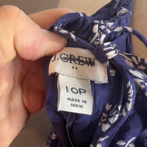 J.Crew $128 Petite strappy poplin halter dress Size P10 CK723 - Picture 6 of 8